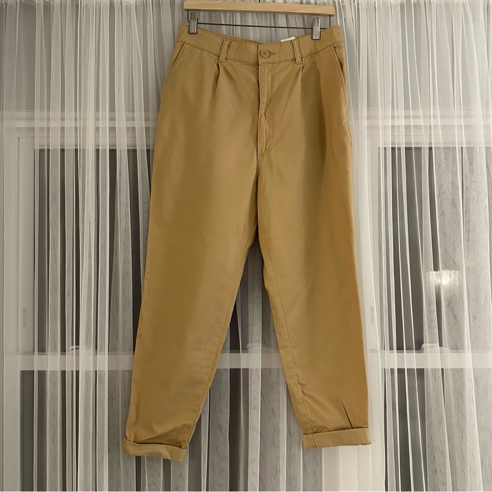 Khaki/yellow cotton chinos from H&M